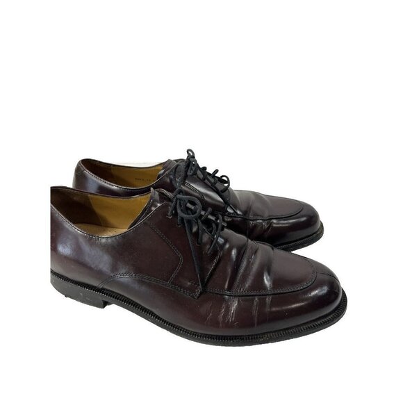 Cole Haan Men's NikeAir Split-Toe Derby Mahogany Leather Dress Shoes Size 11 M - Picture 1 of 15